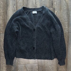 Old Navy Women's Dark Gray Cardigan Sweater